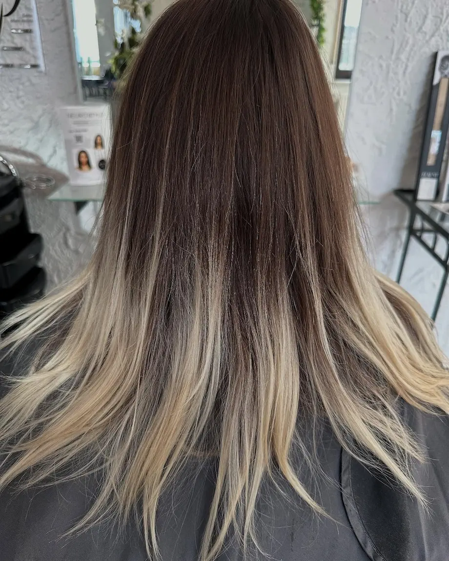 Balayage Coloration — Ausgangszustand vor dem Färben, Friseur St. Ingbert